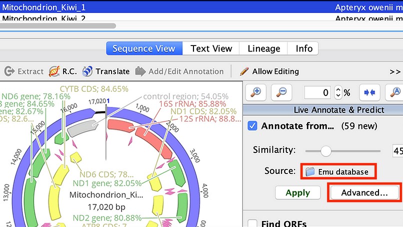 Access multiple DNA alignments